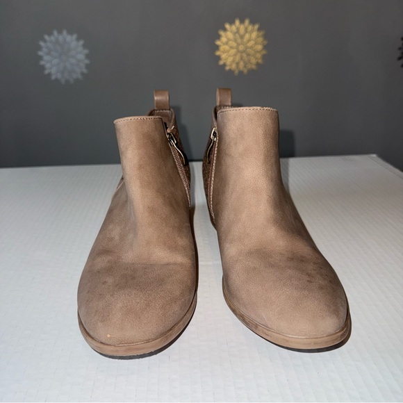 Women's Tan Beige Chic Casual Comfy Ankle Boots Shoes - Picture 3 of 6